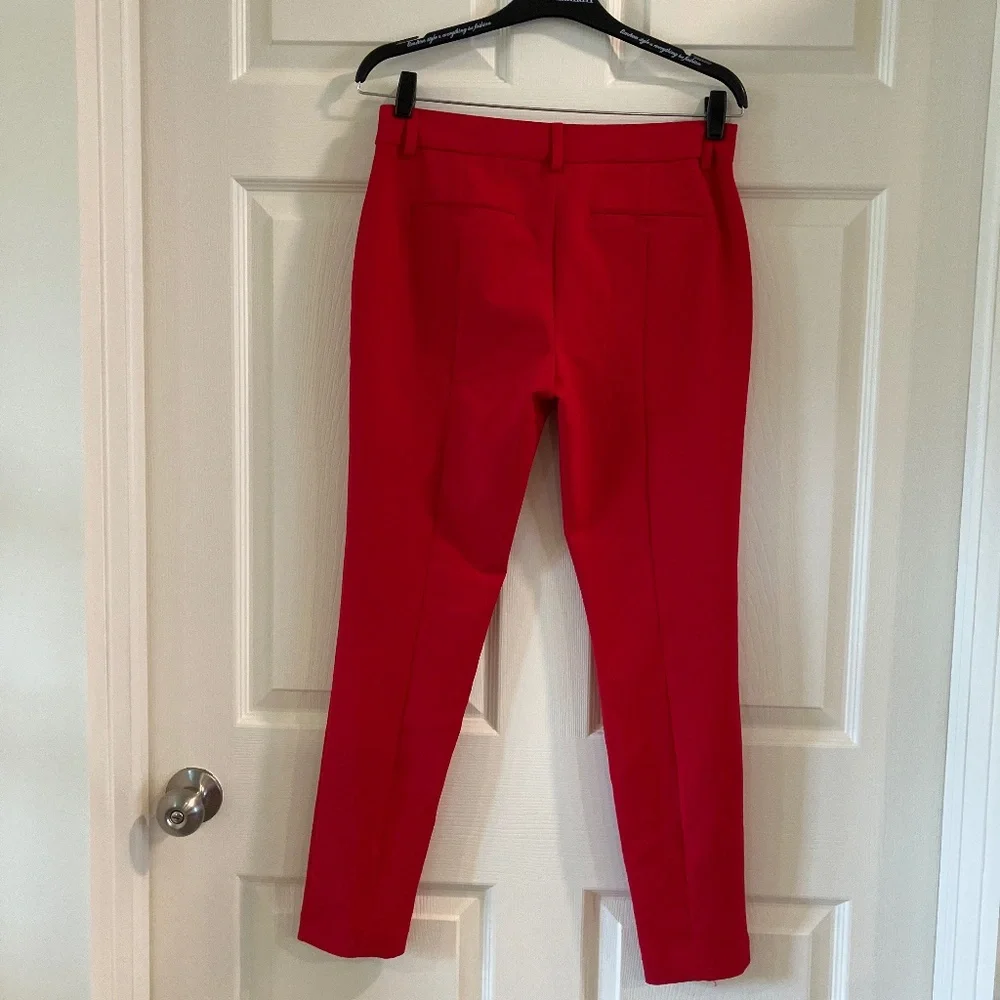 Express Bright Red Stretch Extreme Skinny Christmas Pants - Picture 2 of 11